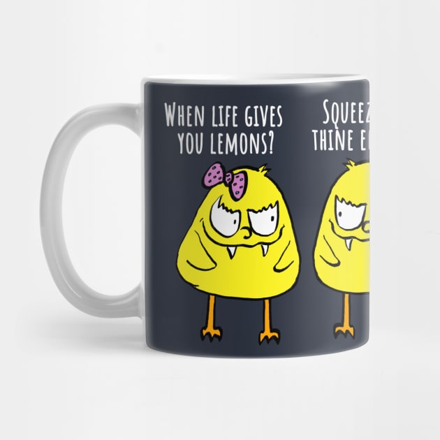 Funny Evil Chickens, Life Gives You Lemons by brodyquixote